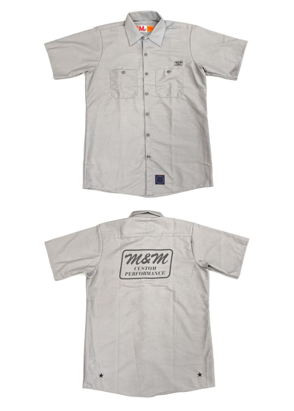 M&M CUSTOM PERFORMANCE - Short Sleeve Work Shirt (GRAY) / T