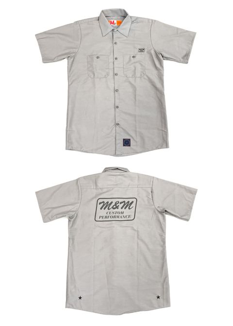 【ラスト1点】Short Sleeve Work Shirt (GRAY) / T/Cツイル ワーク シャツ