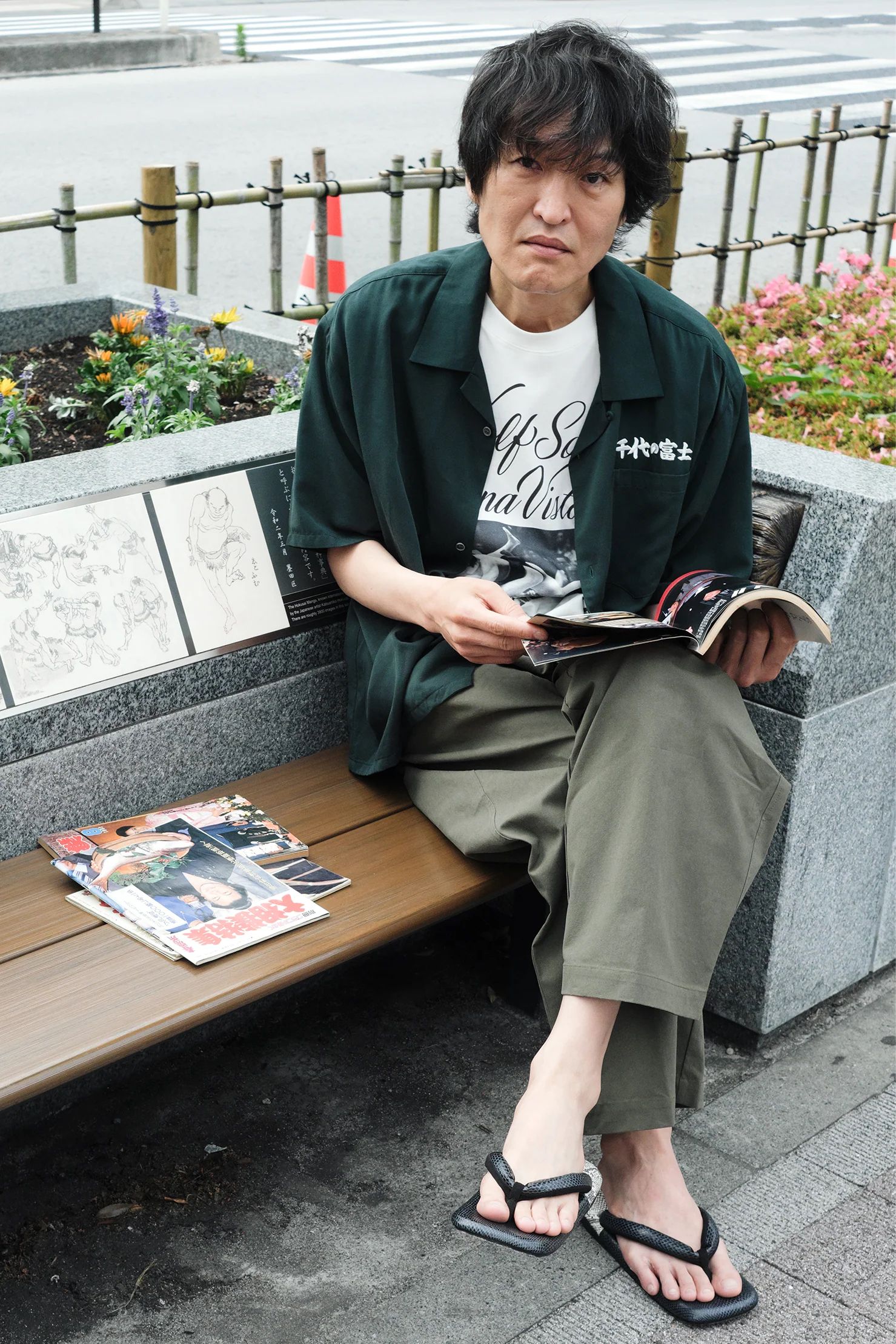【千代の富士×BUENA VISTA】El wolf solitario tee tres (WHITE) / ×千代の富士 コラボ Tシャツ