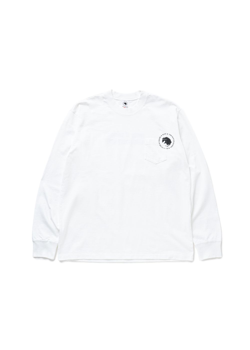 RATS - EMBLEM LOGO L/S TEE (WHITE) / エンブレム ロング T