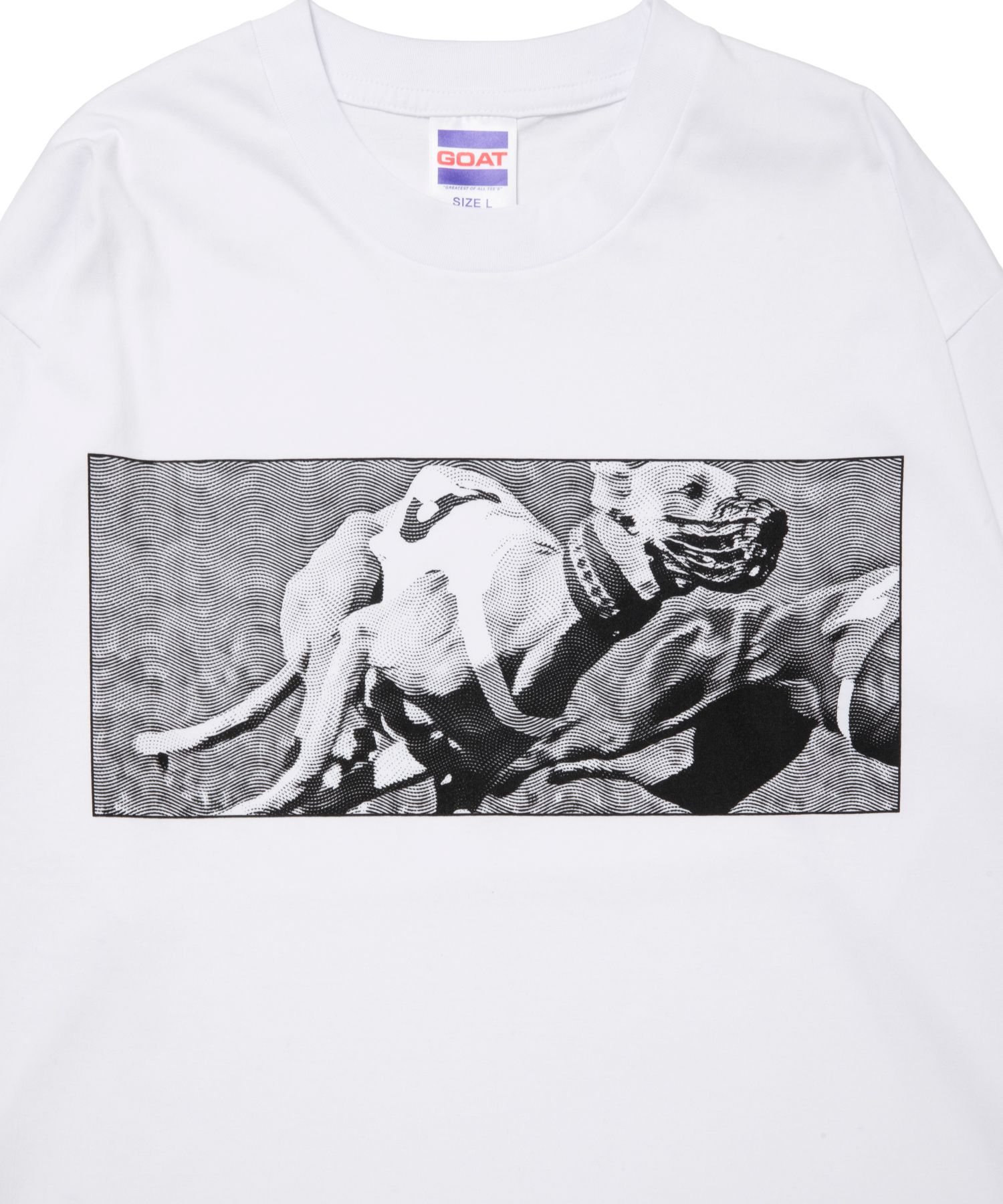 DOGRACE LS TEE (WHITE) / フォト プリント ロング スリーブ Tシャツ