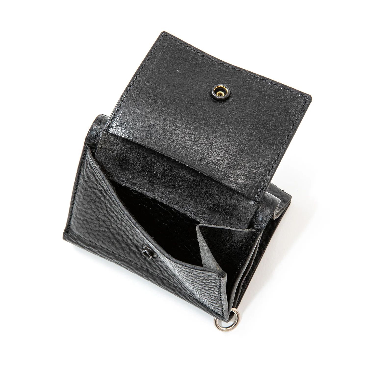 CALEE - STUDS LEATHER MULTI WALLET (BLACK) / スタッズ レザー コンパクト マルチ ウォレット |  LOOPHOLE