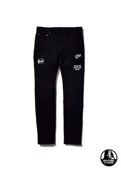 × HYSTERIC GLAMOUR F.Black STR 5pocket OWS (BLACK) / ×ヒステリックグラマー コラボデニムパンツ