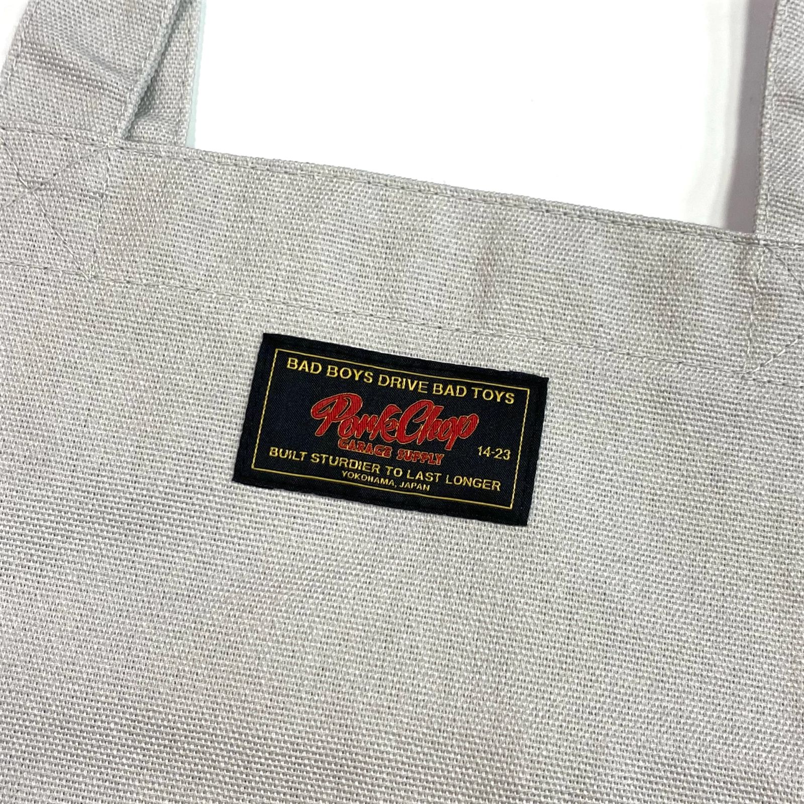 THINGS GO BETTER TOTE BAG (GRAY) / プリントトートバッグ