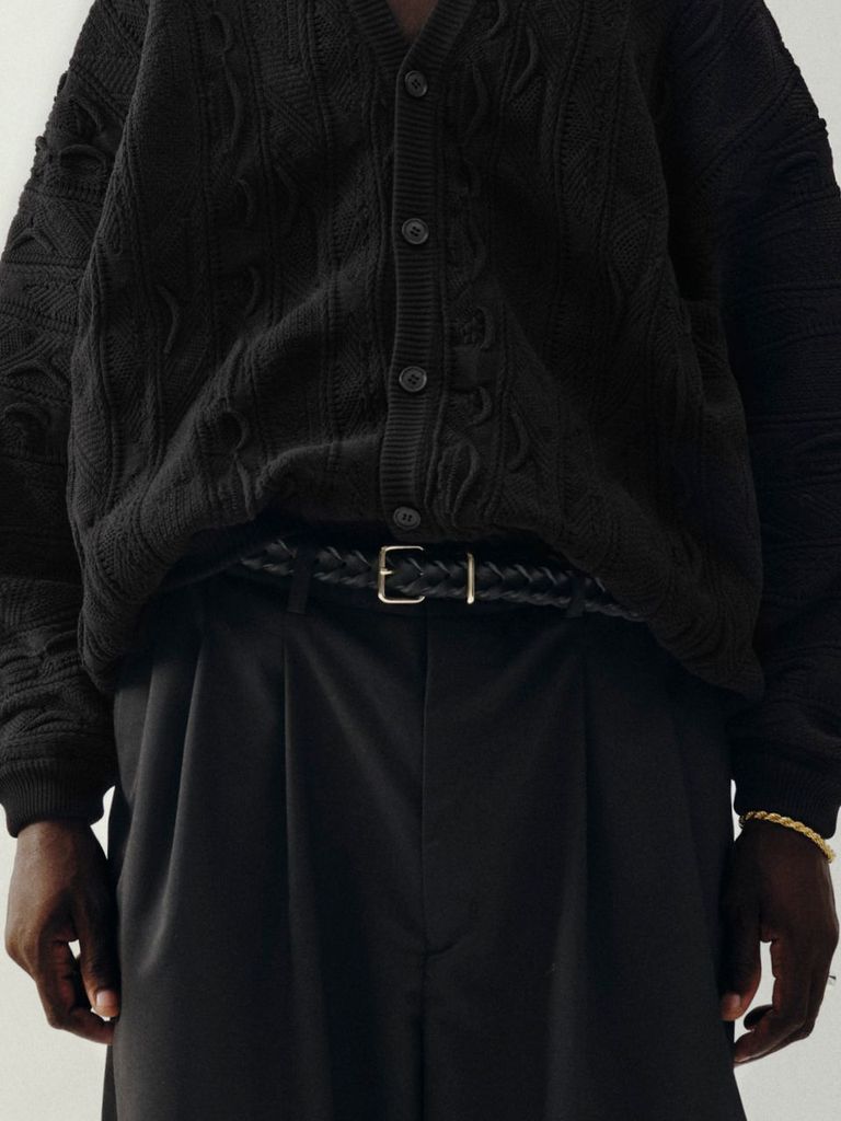 COOTIE PRODUCTIONS - Leather Braid Belt (GOLD) / レザー メッシュ 