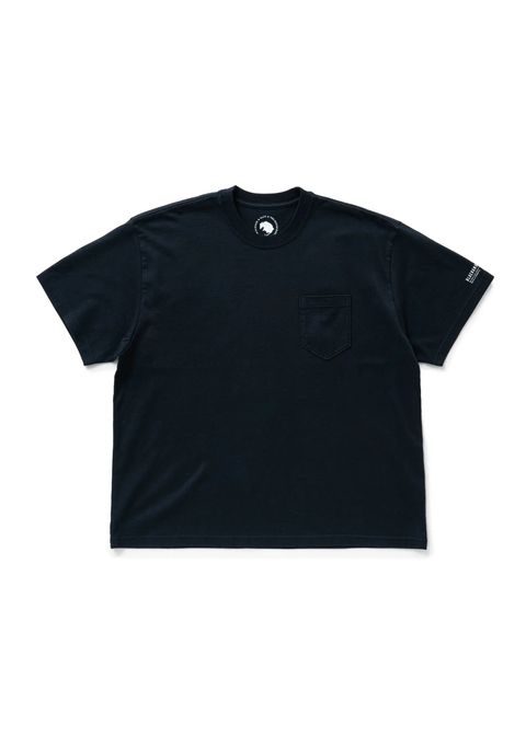 PACK TEE "BIG SILHOUETTE" (BLACK) / プリント ビッグシルエットポケットT
