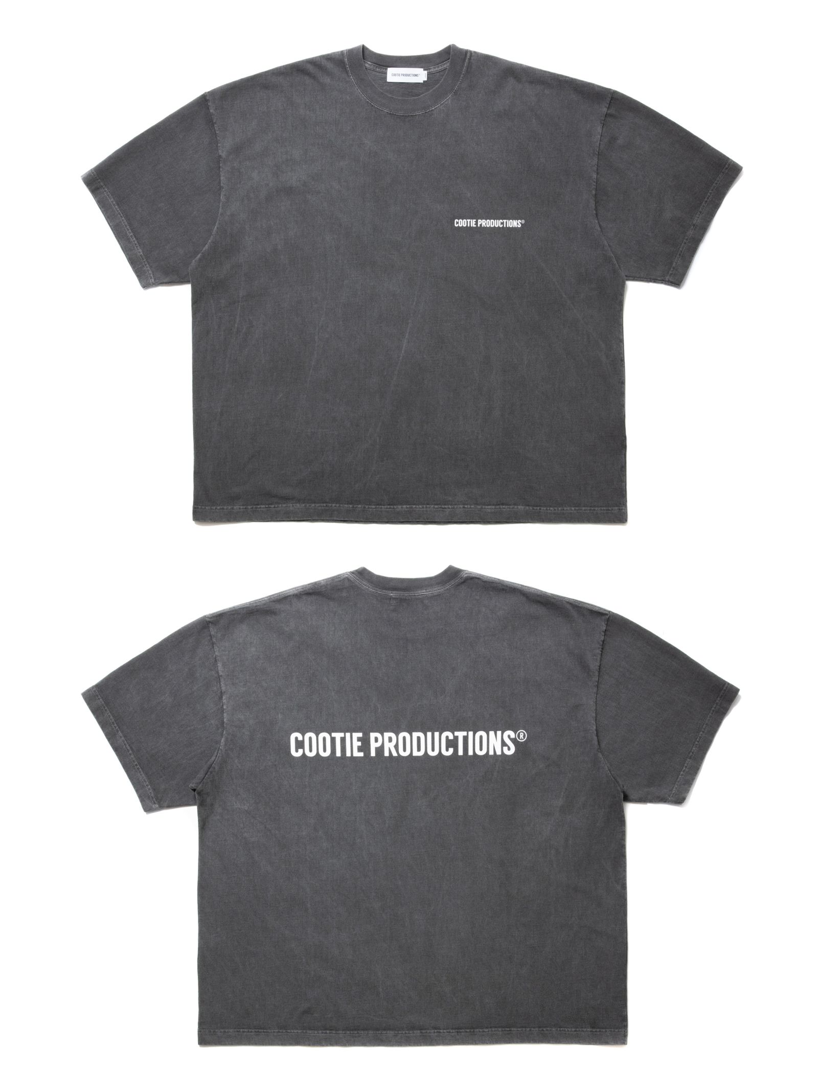 COOTIE PRODUCTIONS - Pigment Dyed S/S Tee (BLACK) / ピグメントダイ 定番ロゴプリントT |  LOOPHOLE