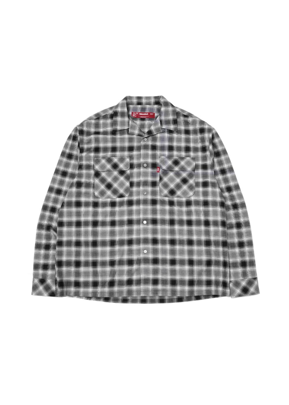 HIDE AND SEEK - OMBRE CHECK L/S SHIRT (GRAY) / オンブレチェック シャツ | LOOPHOLE