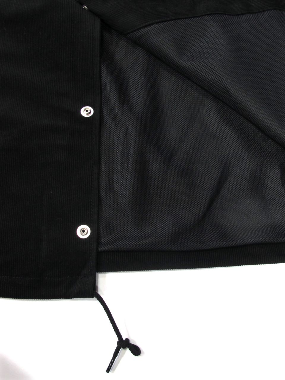 COOTIE PRODUCTIONS - POLYESTER CORDUROY COACH JACKET (BLACK
