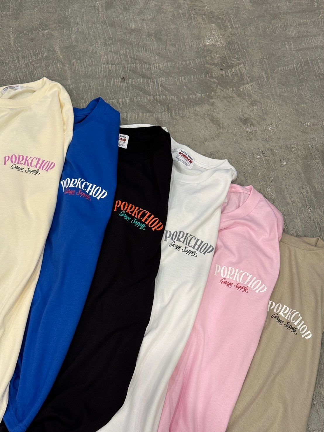 PORK BACK TEE (PINK) / ポークバック ロゴ Tシャツ
