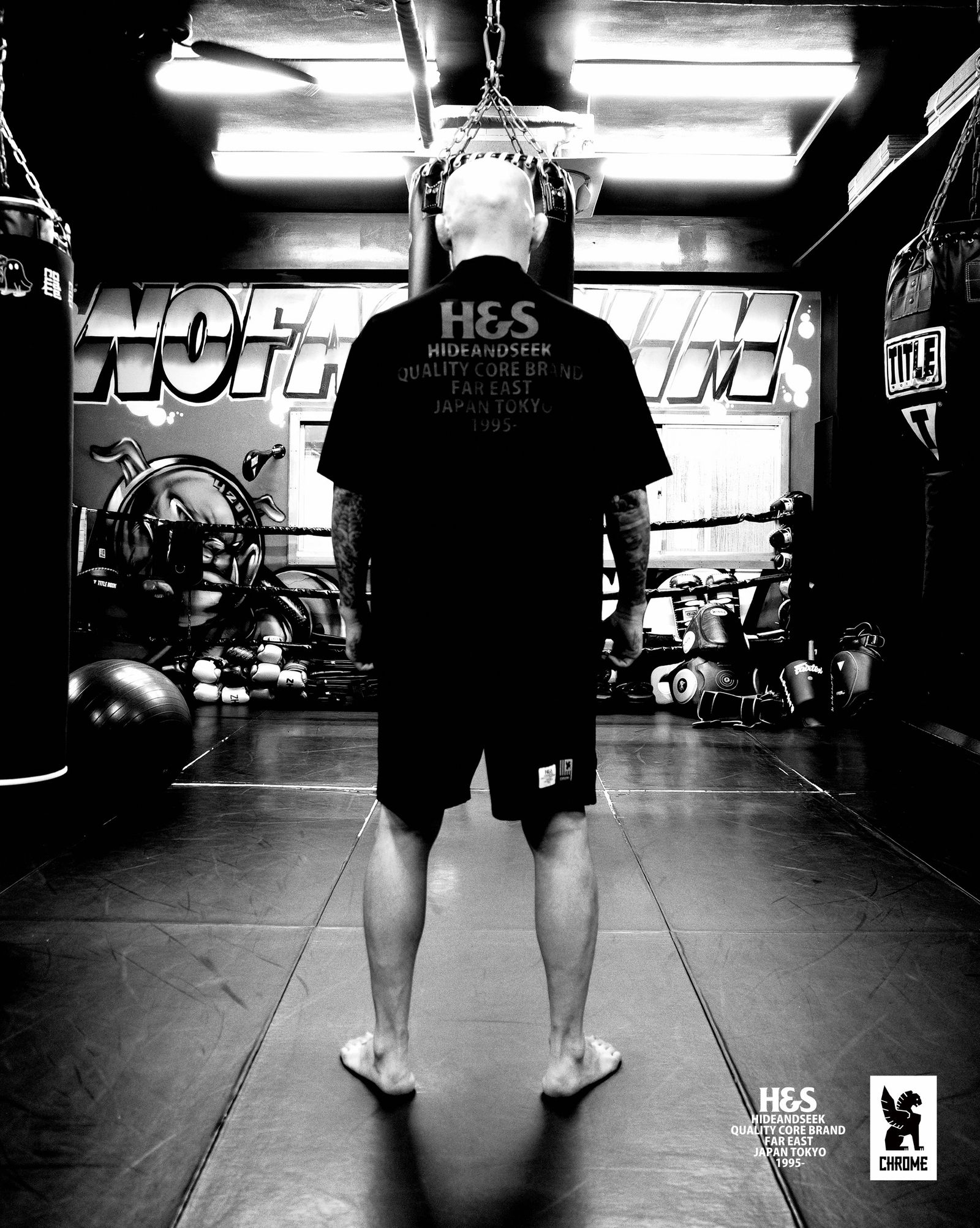 × CHROME 8℃- S/S Shirt (BLACK ) / クローム コラボ 8°Cマイナス シャツ