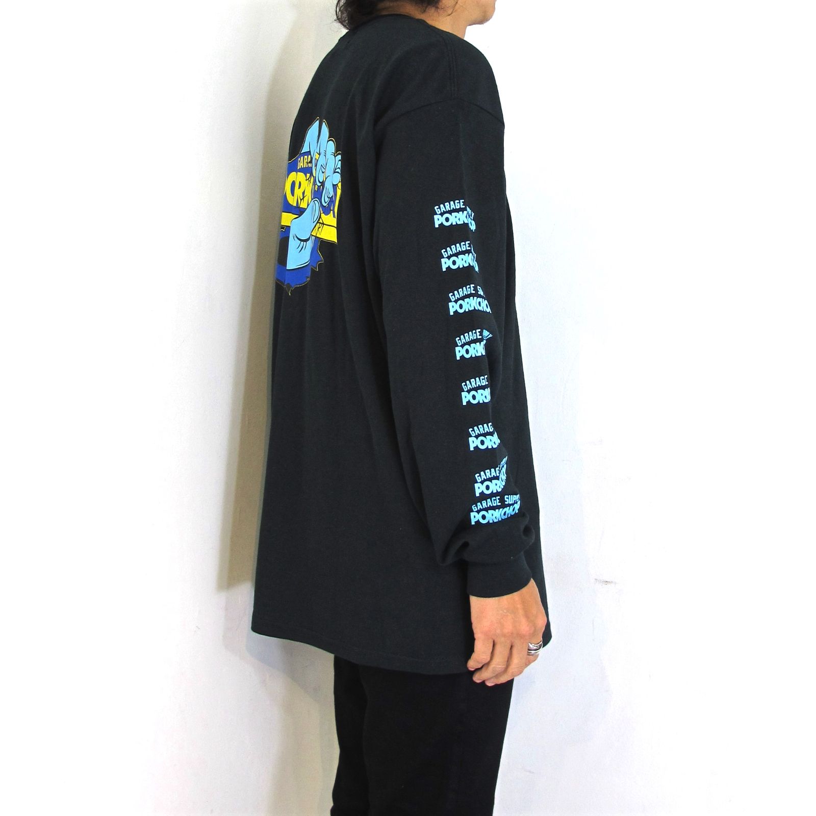 PORKCHOP - CRUSHER L/S TEE (BLACK) / クラッシャー ロングスリーブ T