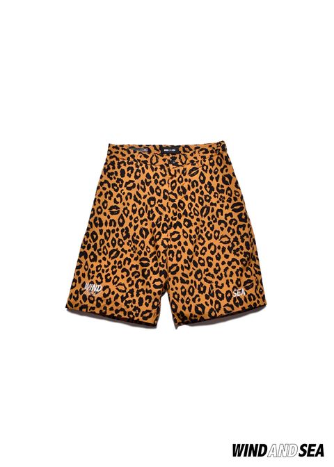 【ラスト1点】×WDS Lips Leopard Print Easy Shorts (BRT) / ウィンダンシー コラボ レオパードリップ ショーツ
