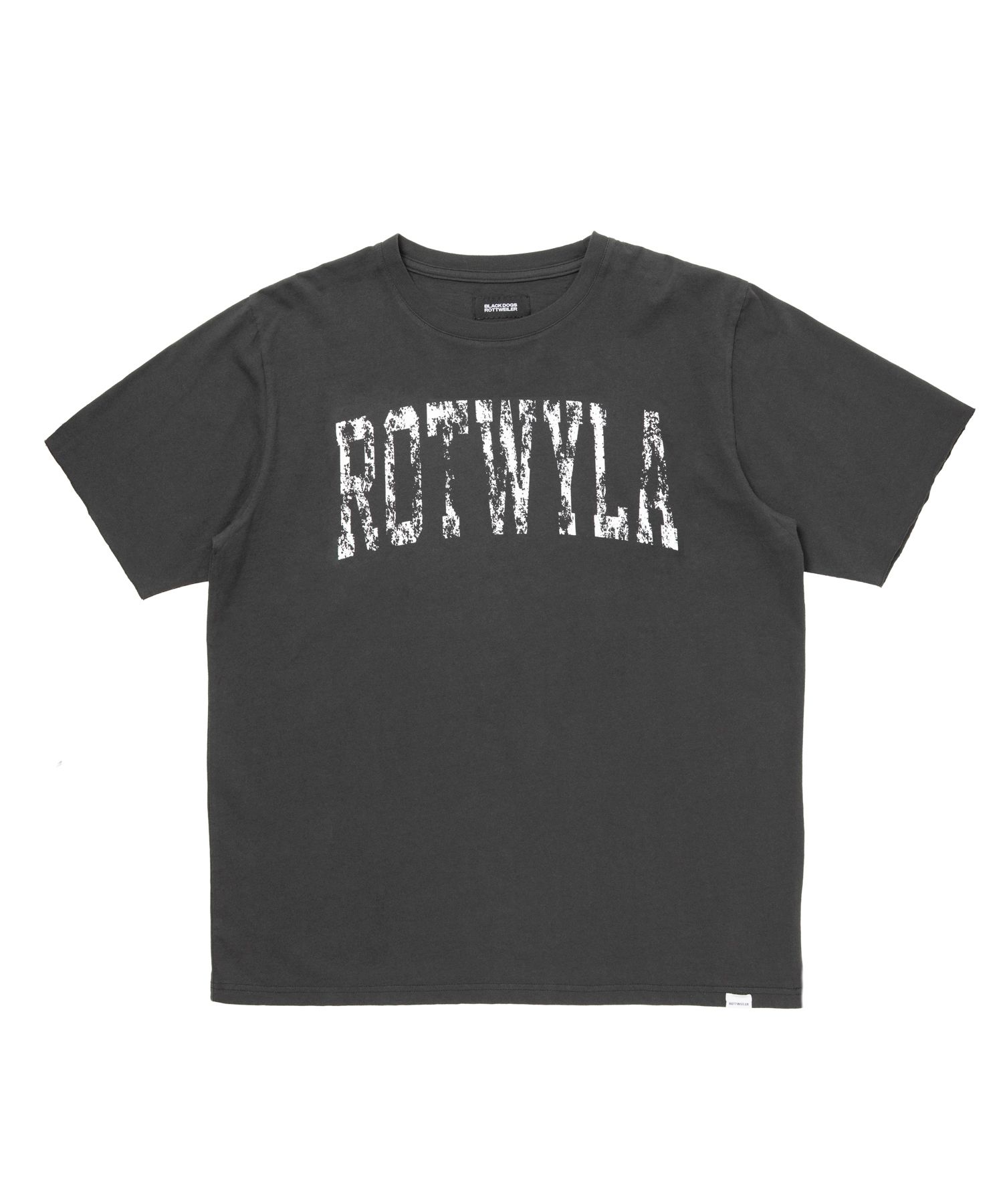 R9 ROTWYLA TEE (BLACK) / カレッジロゴ プリント オリジナル Tシャツ