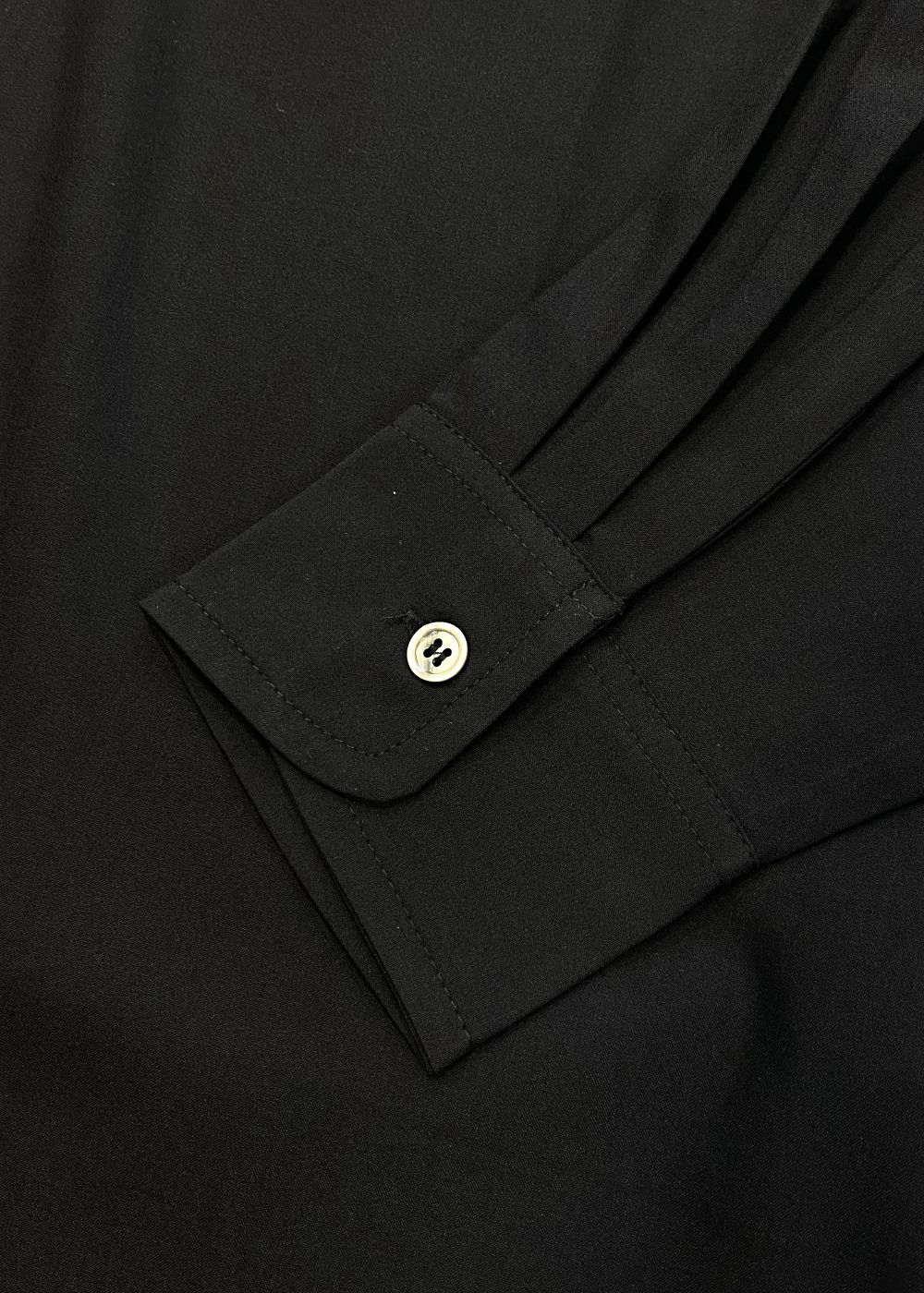 Open Collar L/S Shirt (BLACK) / オリジナル オープンカラー シャツ
