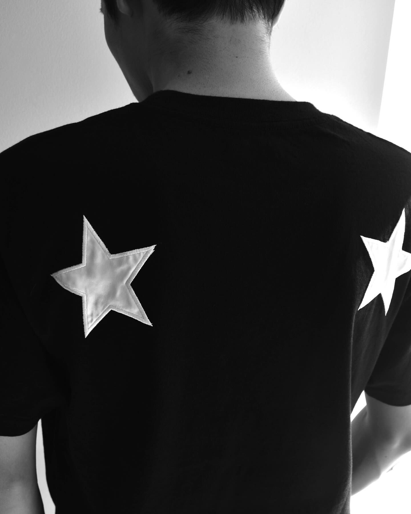 M&M CUSTOM PERFORMANCE × MINEDENIM Star Embroidery Pocket Tee (BLACK) / × M&M カスタムパフォーマンス  コラボ Tシャツ