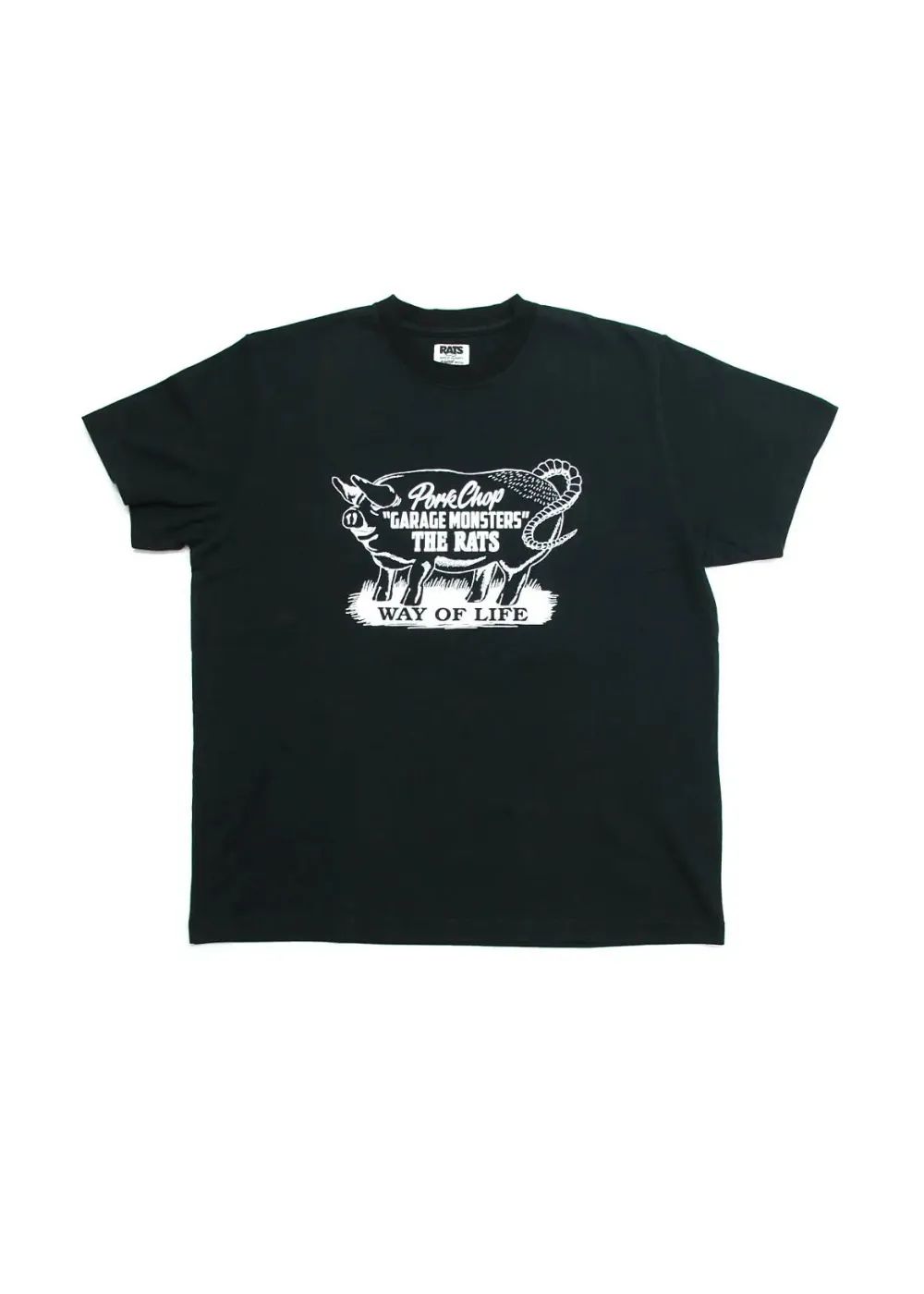 ×PORK CHOP GARAGE MONSTERS T-SHIRT (BLACK) / ポークチョップ コラボT