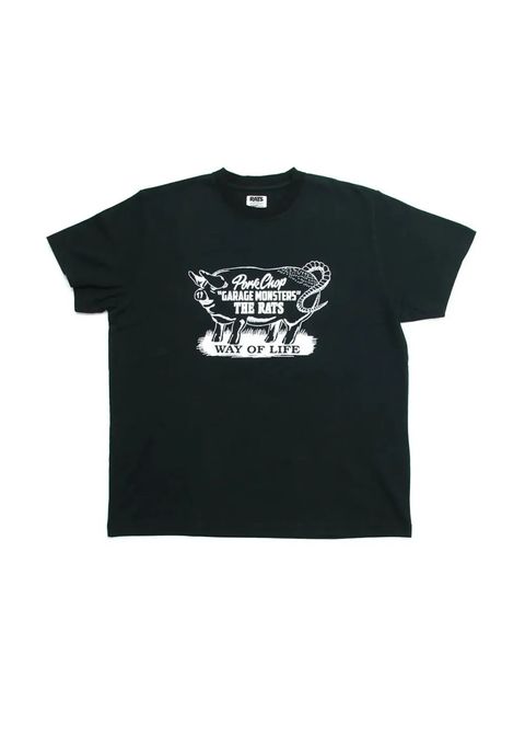 ×PORK CHOP GARAGE MONSTERS T-SHIRT (BLACK) / ポークチョップ コラボT