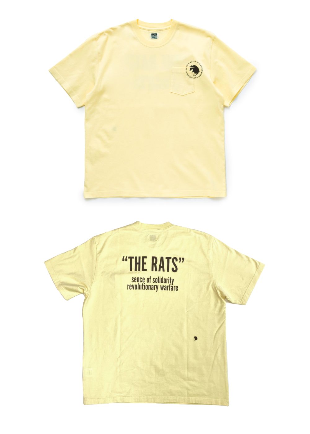 RATS - CIRCLE POCKET TEE (BLACK) / サークルロゴ ポケット T