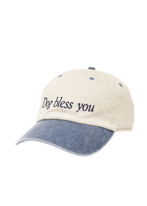 DOG BLESS CAP (BEIGE) / ロゴ刺繍 ダッド キャップ。