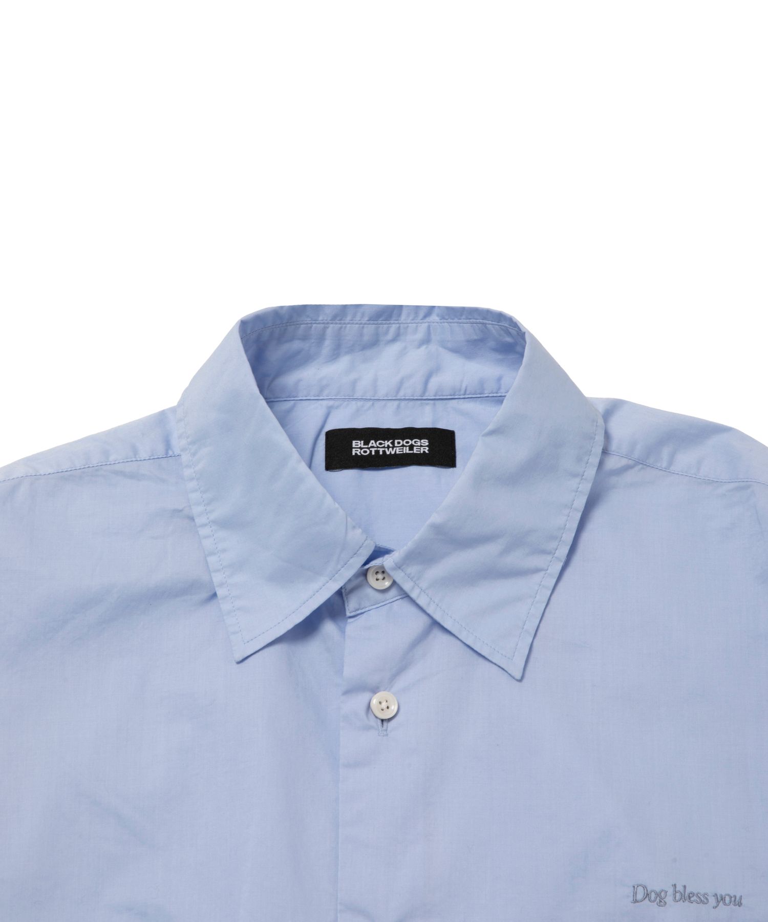 R9 TYPEWRITER SHIRT (SAX) / タイプライター レギュラー カラー シャツ