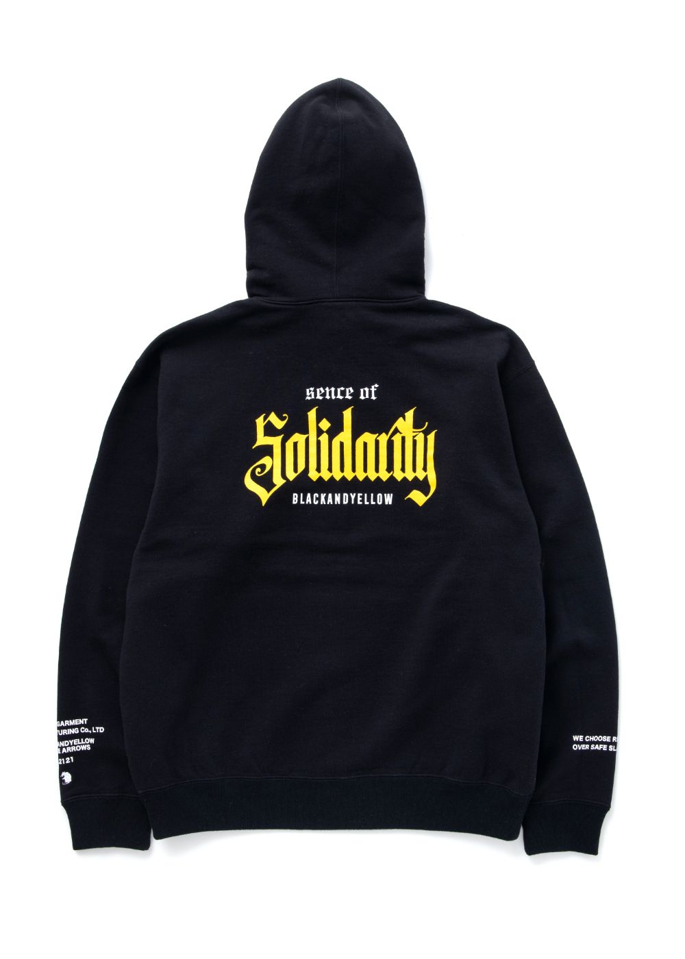 RATS - SOLIDARITY ZIP HOODIE (BLACK) / スウェットジップパーカー