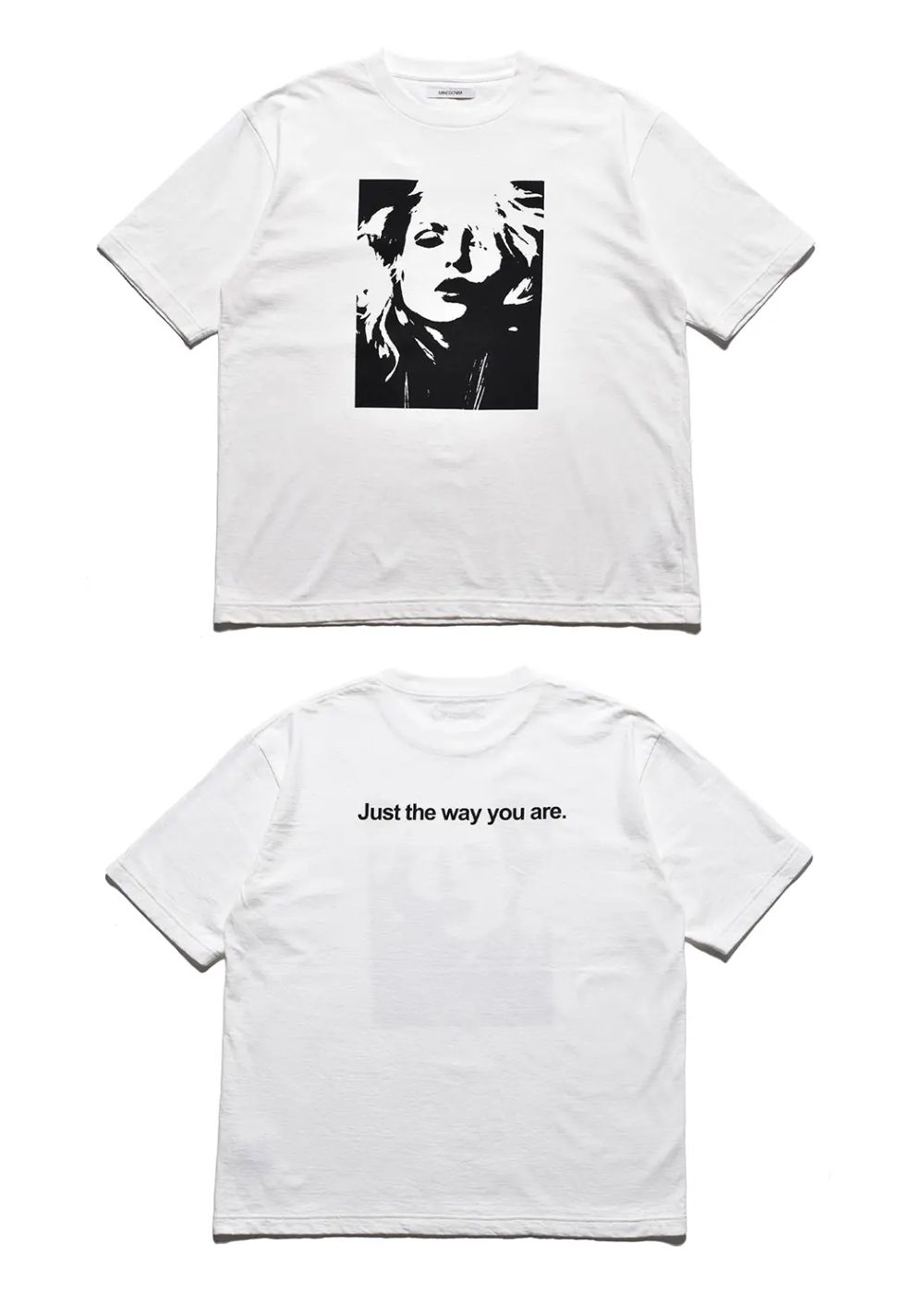 Monochrome Two tone Face Crewneck T-SH  (WHT) / オリジナル プリント Tシャツ