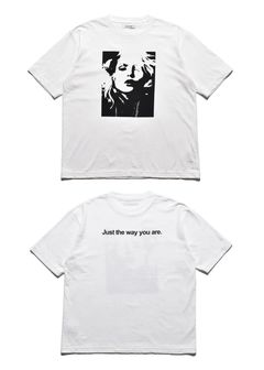 Monochrome Two tone Face Crewneck T-SH  (WHT) / オリジナル プリント Tシャツ