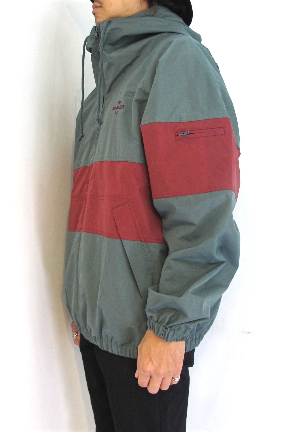 HideandSeek - NYLON ZIP JACKET (GRAY) / ナイロンジャケット | LOOPHOLE