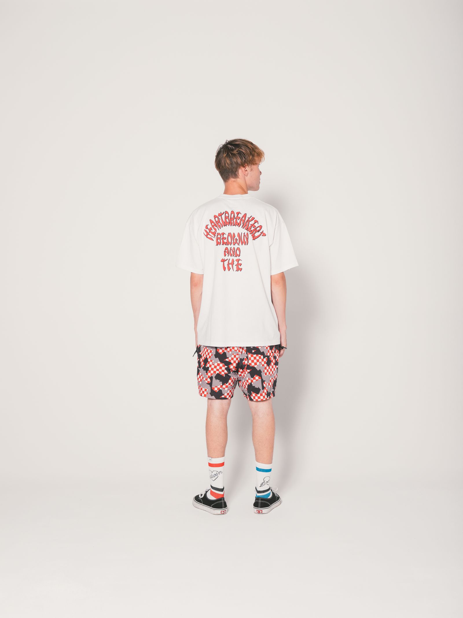 S/S POCKET TEE "PHIL" (WHITE) / ロゴ プリント ポケット Tシャツ