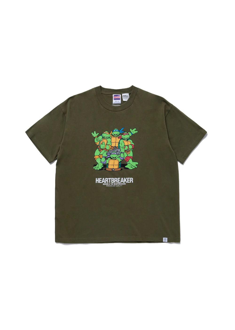 S/S PRINT T "TURTLES" (OLIVE) / ミュータントタートルズ コラボ Tee