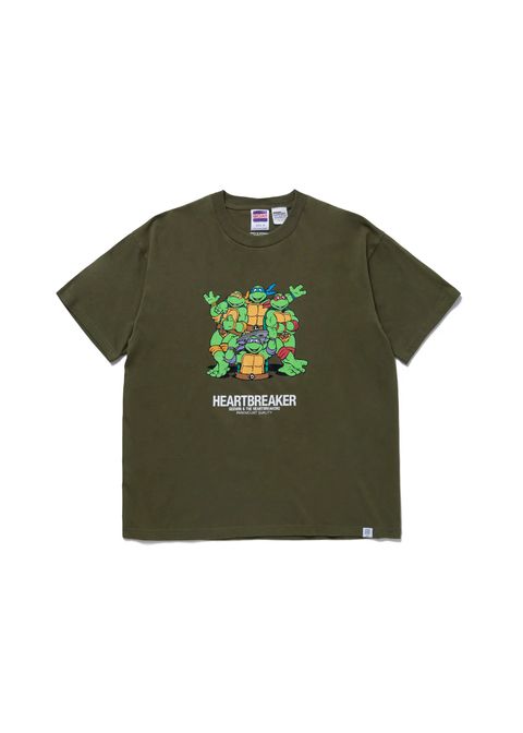 S/S PRINT T "TURTLES" (OLIVE) / ミュータントタートルズ コラボ Tee