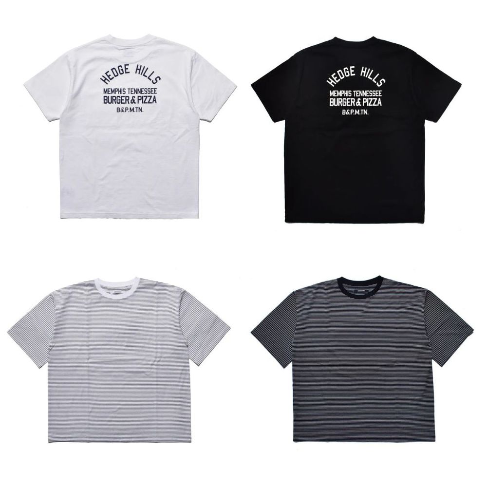 MINEDENIM 新作販売告知 / 男らしさ漂うプリントTシャツに加え、ルーズフィットのボーダーカットソーが発売。