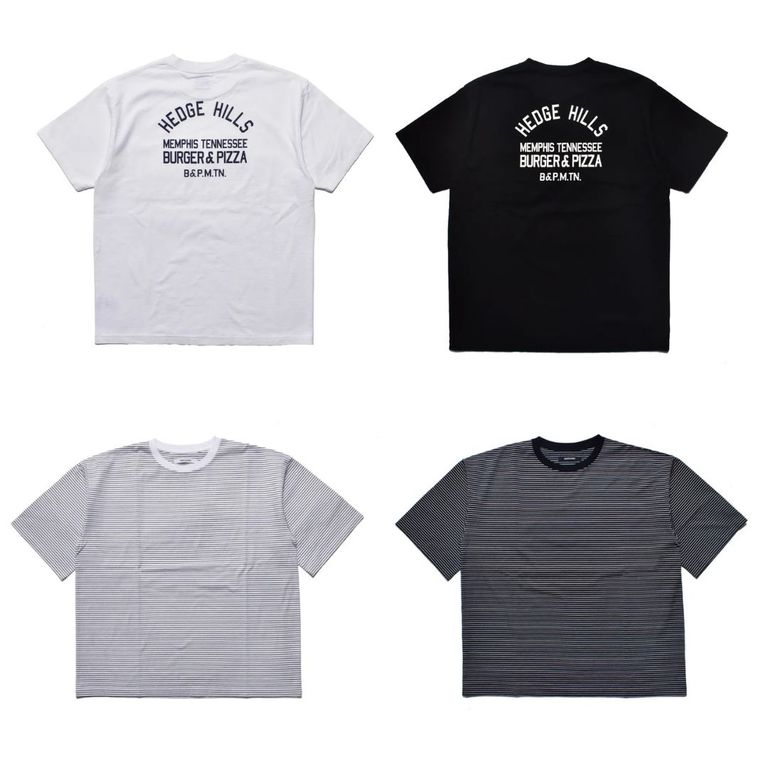 MINEDENIM 新作販売告知 / 男らしさ漂うプリントTシャツに加え、ルーズフィットのボーダーカットソーが発売。