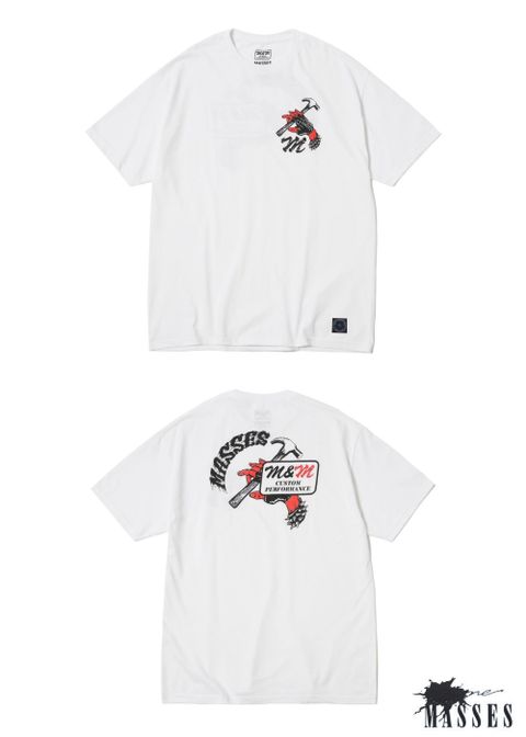×MASSES HAMMER T (WHITE) / マシス コラボレーション プリントT
