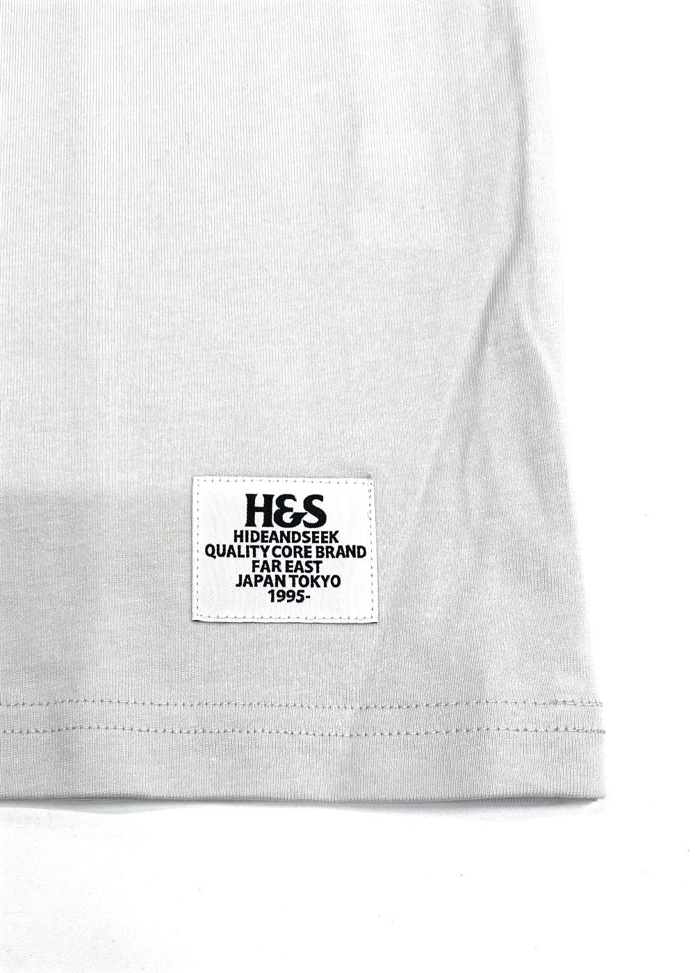 H&S L/S Tee (LIGHT GRAY) / オリジナル ロゴ プリント ロング スリーブ Tシャツ