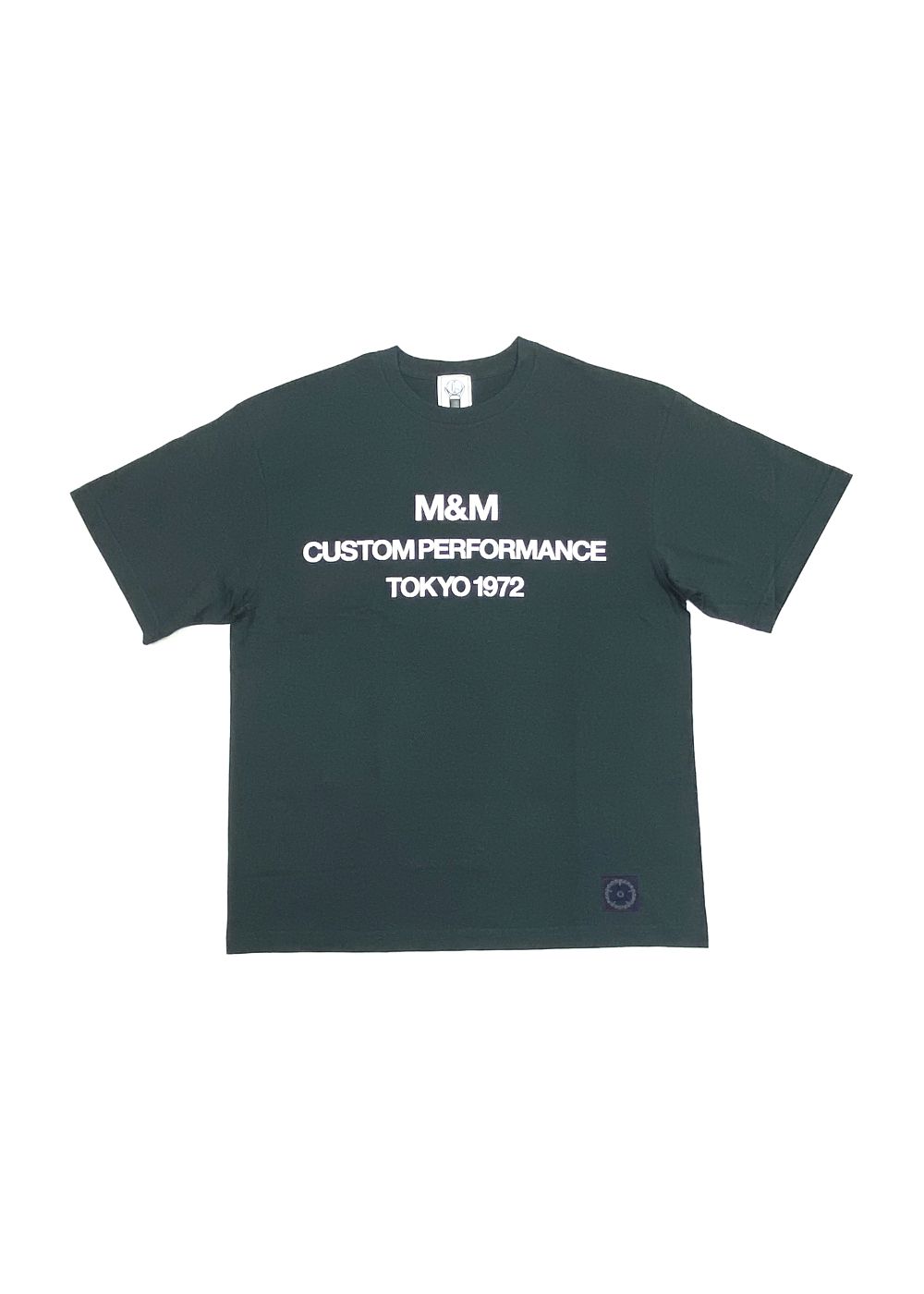 PRINT TEE (GRAYISH GREEN) / ステンシル ロゴ プリント Tシャツ