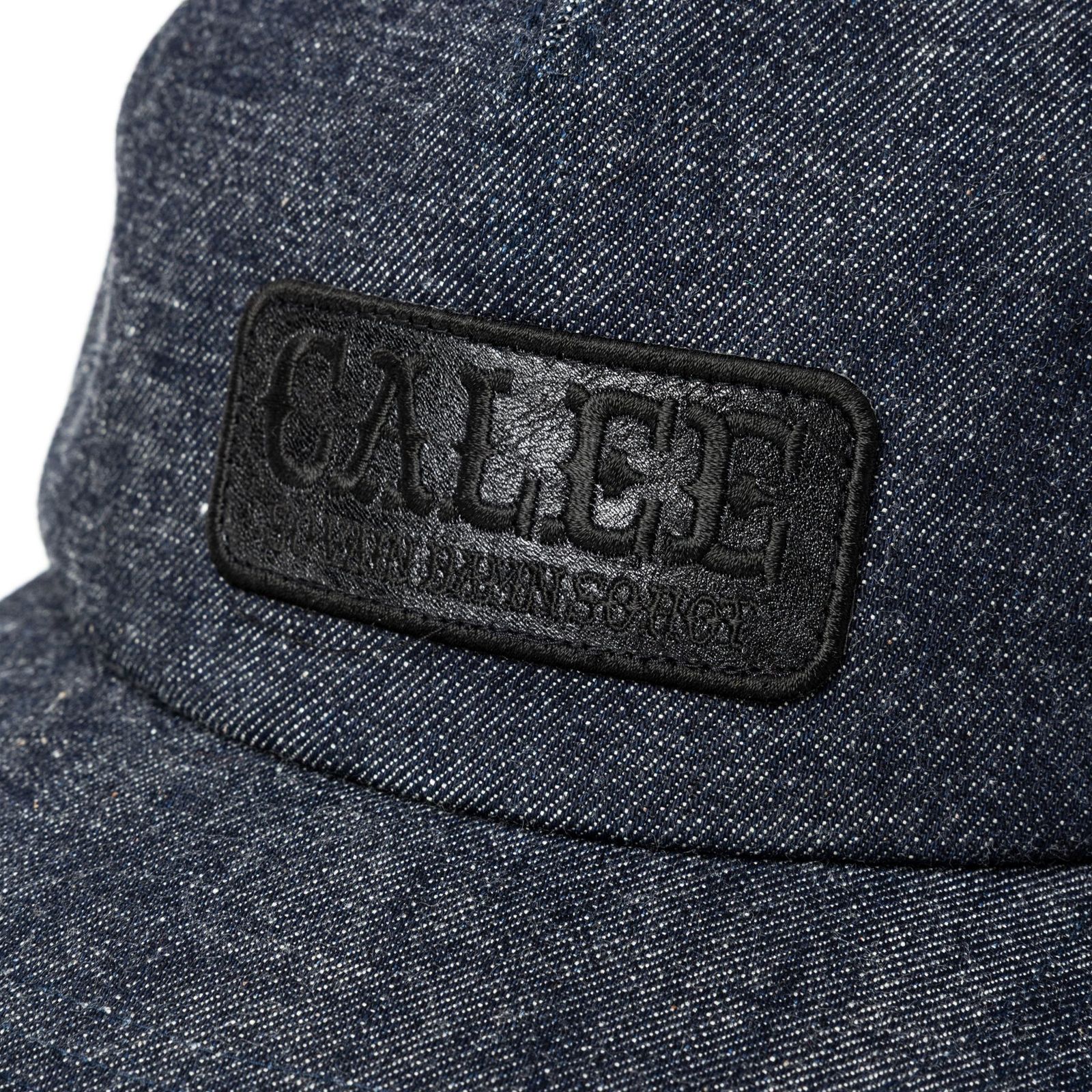 LEATHER WAPPEN DENIM CAP (INDIGO BLUE) / レザー ワッペン デニム キャップ