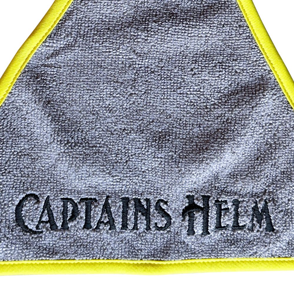 TRIANGLE MICRO FIBER CLEANER (GRAY×YELLOW) / カラビナ付き マイクロファイバー クロス