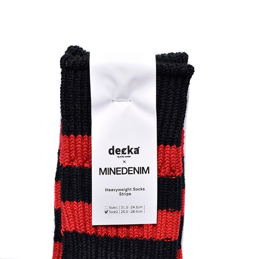 ×decka Border Rib SOX (RPT) / デッカ コラボ ボーダー ソックス