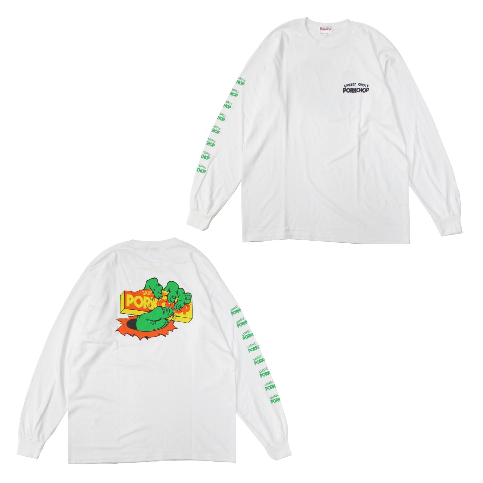 PORKCHOP - CRUSHER L/S TEE (BLACK) / クラッシャー ロングスリーブ T