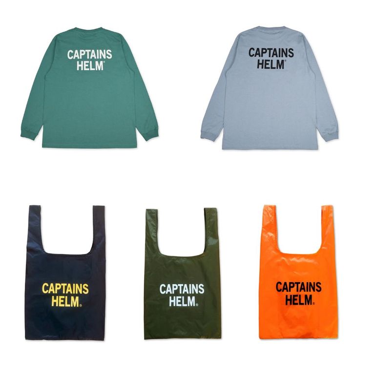 CAPTAINS HELM 新作販売告知 / コーディネートを彩るL/S TEE&格安エコバッグ。