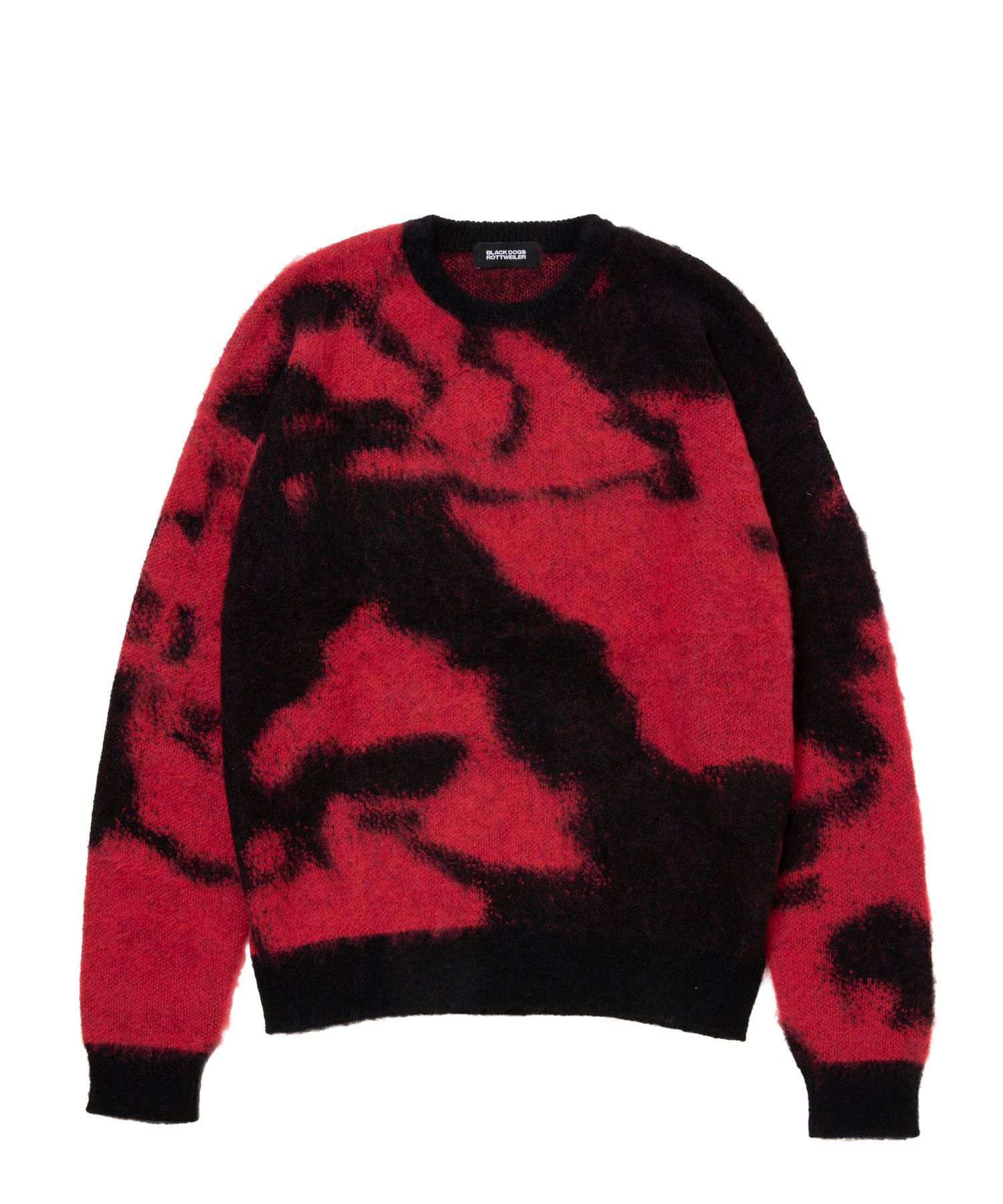 ROTTWEILER - R9 PAINTED KNIT (BLACK) / クルーネック モヘア