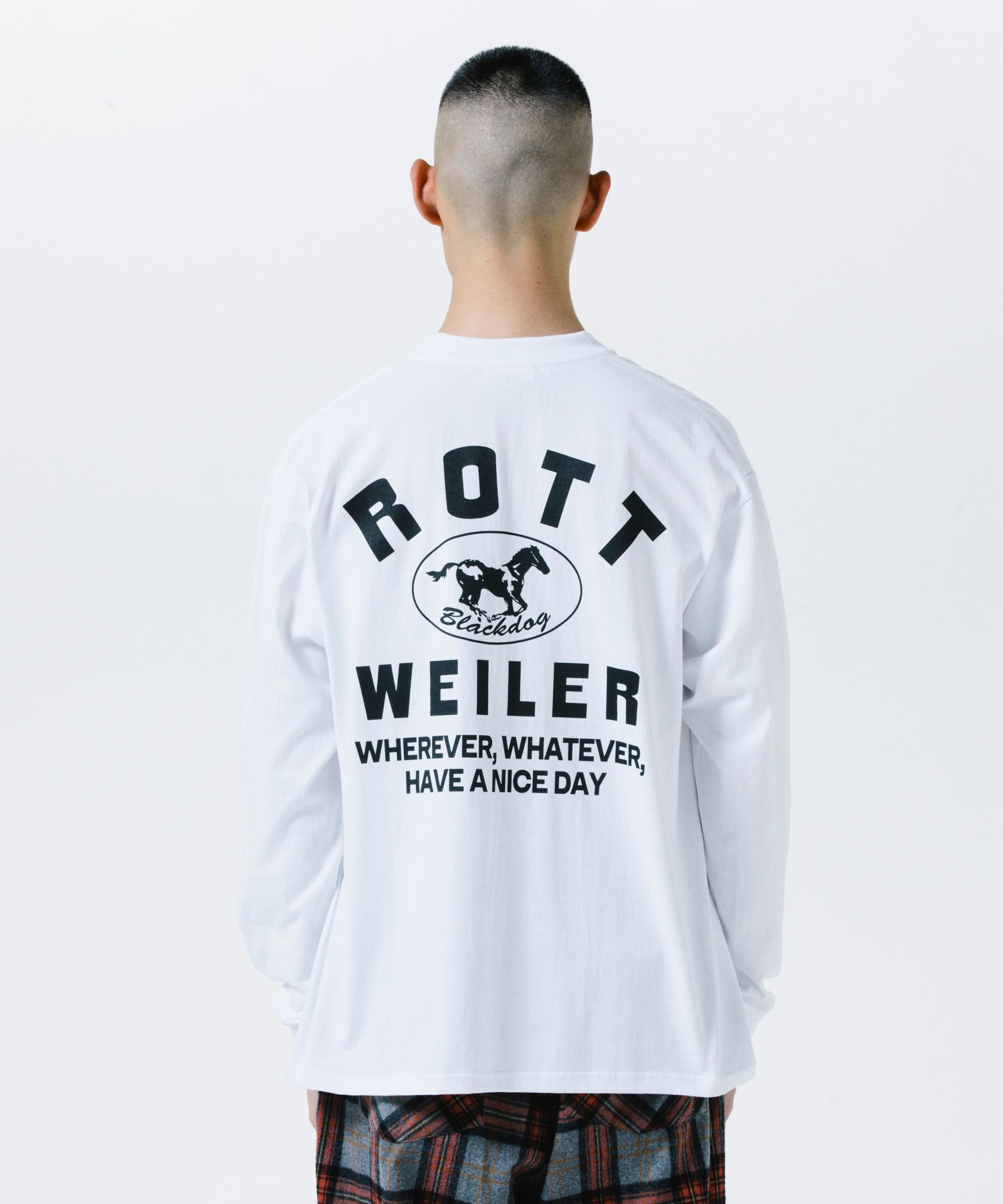 HORSE LSTEE (WHITE) / プリント Tシャツ