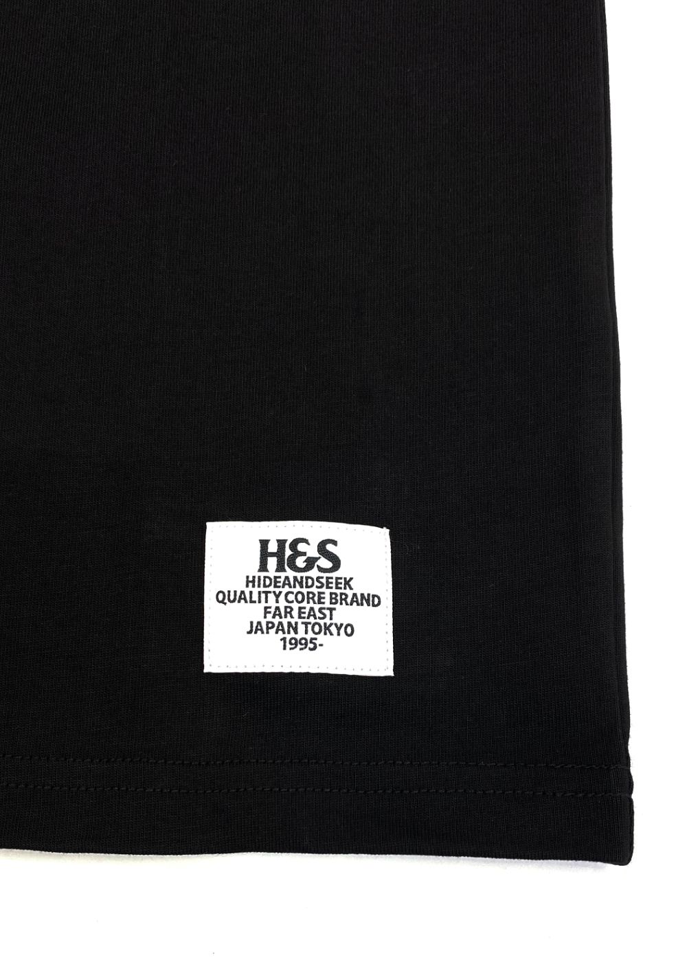 H&S L/S Tee (BLACK) / オリジナル ロゴ プリント ロング スリーブ Tシャツ