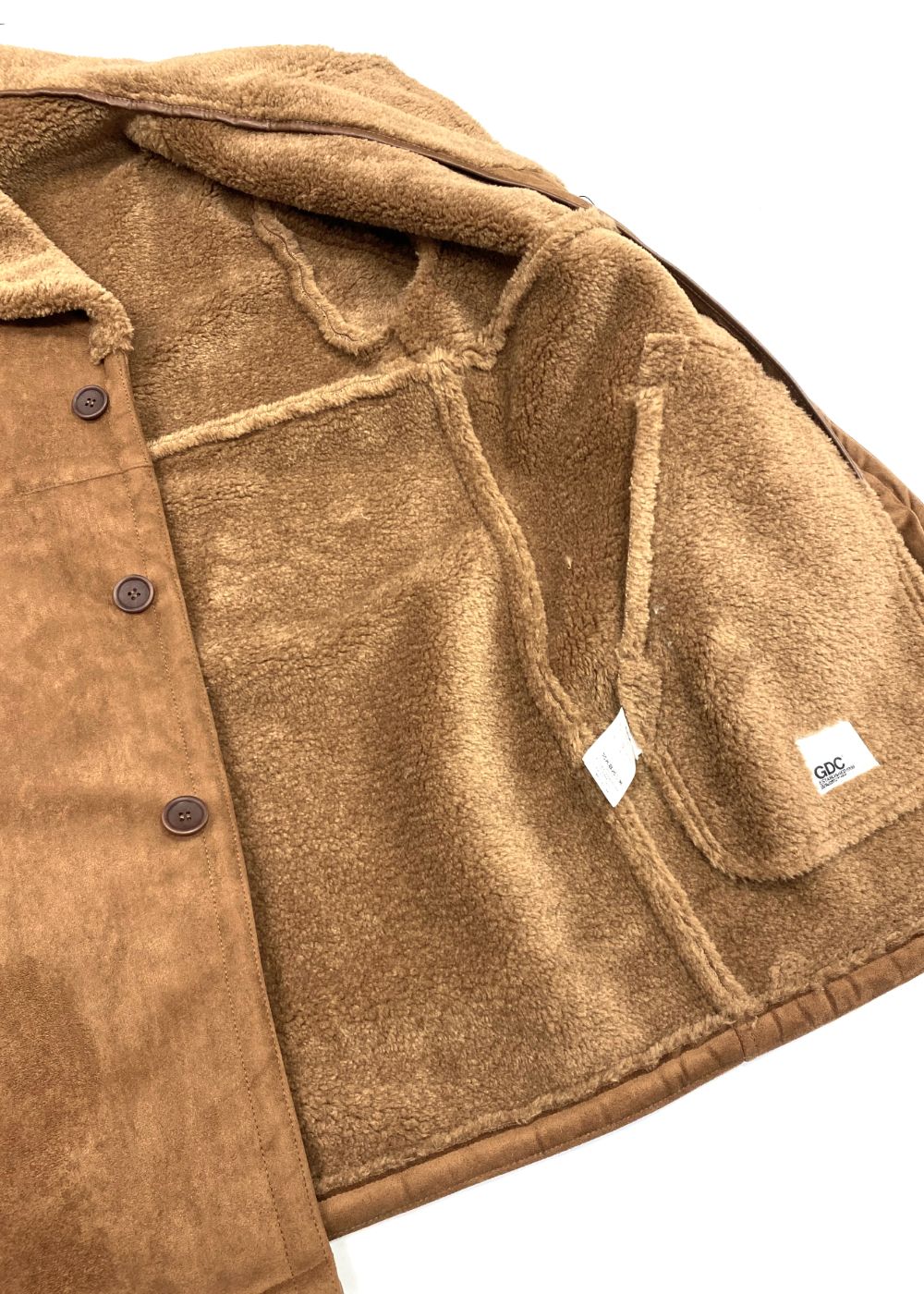 Vegan Mouton Ranch Coat (BROWN) / ビーガン ムートン ランチコート