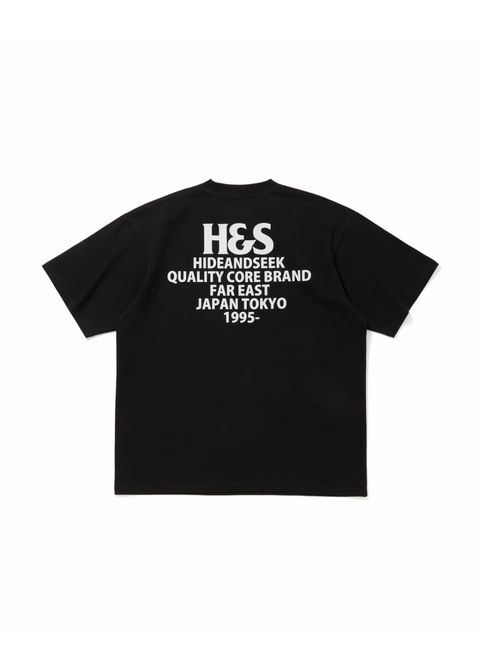 H&S S/S Tee (BLACK) / オリジナル ロゴ プリント ショート スリーブ Tシャツ