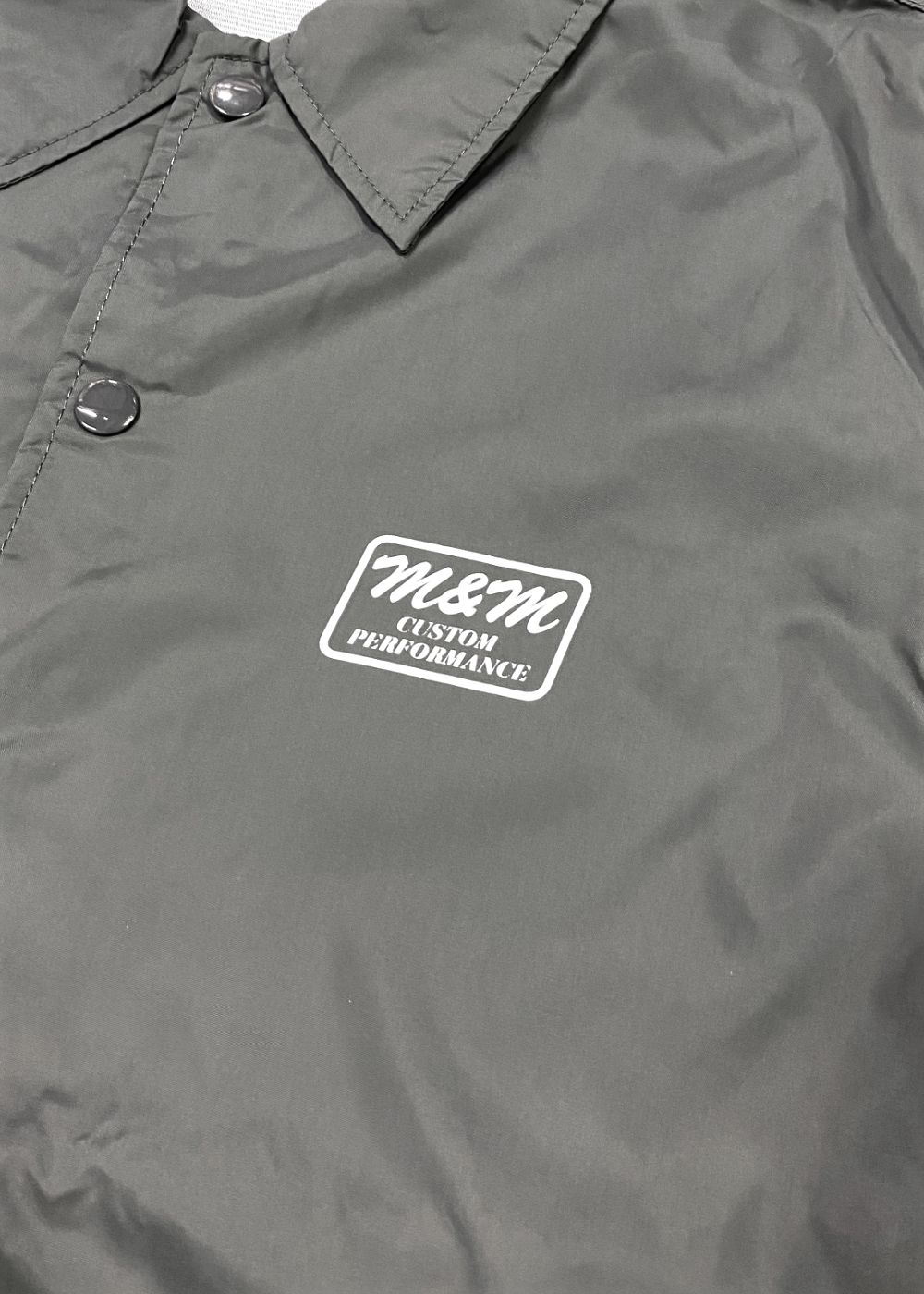 【ラスト1点】Coach Jacket (CHARCOAL) / プリント コーチジャケット