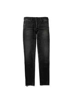 S.Slim STR 5pocket USD (BUD) / スーパースリム ユーズドブラック デニムパンツ