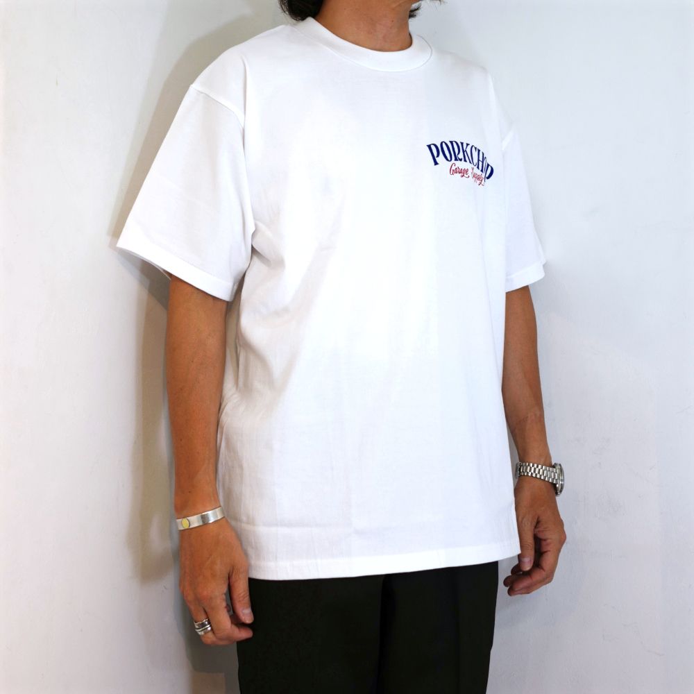 PORKCHOP - PORK BACK TEE (WHITE) / ポークバック Tシャツ | LOOPHOLE